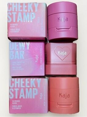 Kaja Trio: 2 Cheeky Stamps + 1 Dewy Bar (Bossy - Feisty - Grapefruit Gelato) NIB